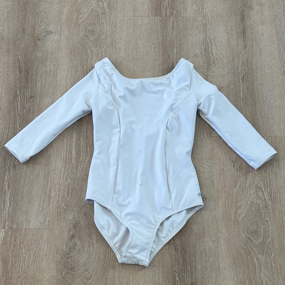 Maidenform White Long Sleeve Bodysuit small size